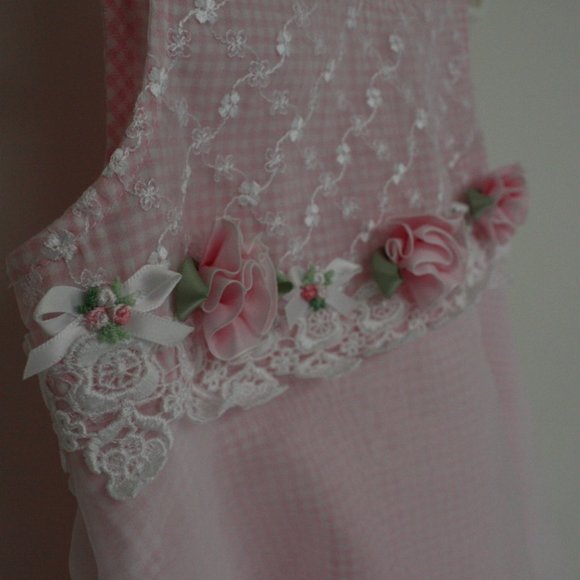 Bonnie Jean Pink Flower Dress Girls 5 - Picture 5 of 17